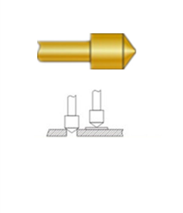 圓錐頭探針、探針用法圖、探針原理圖、測試探針圖片