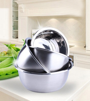 天浩日用雜品商行 專業(yè)供應(yīng)0.5厚無磁反邊調(diào)料缸及不銹鋼湯盆